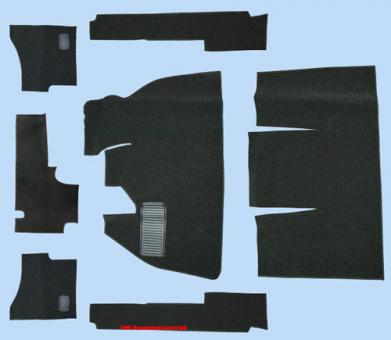 Carpet kit for Sedan, black 57-67 