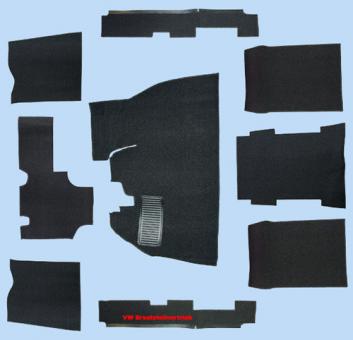 Carpet kit for Sedan, black 1972- 