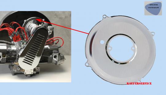 Alternator / Generator backing plate, chrome 
