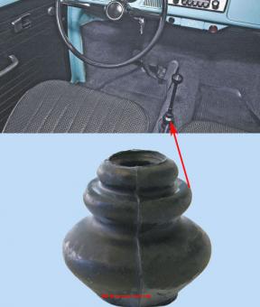 Rubber boot for gearshift lever 