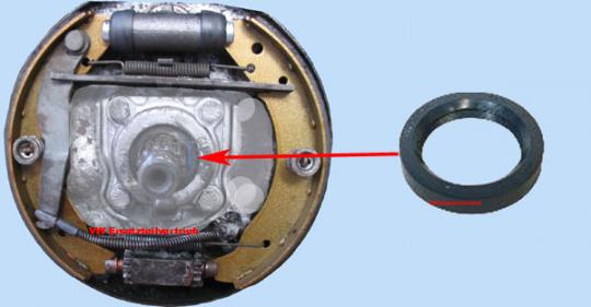 Shaft seal for rear wheel bearing 