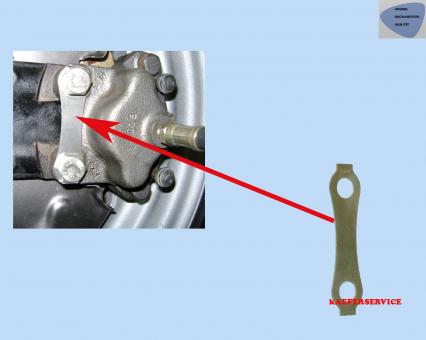 Locking plate for brake caliper 