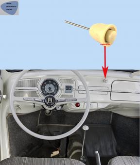Wiper button beige bis 1967 