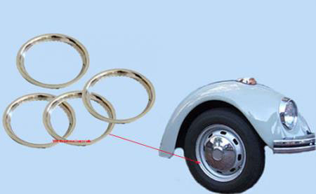 Wheels chrome ring set 